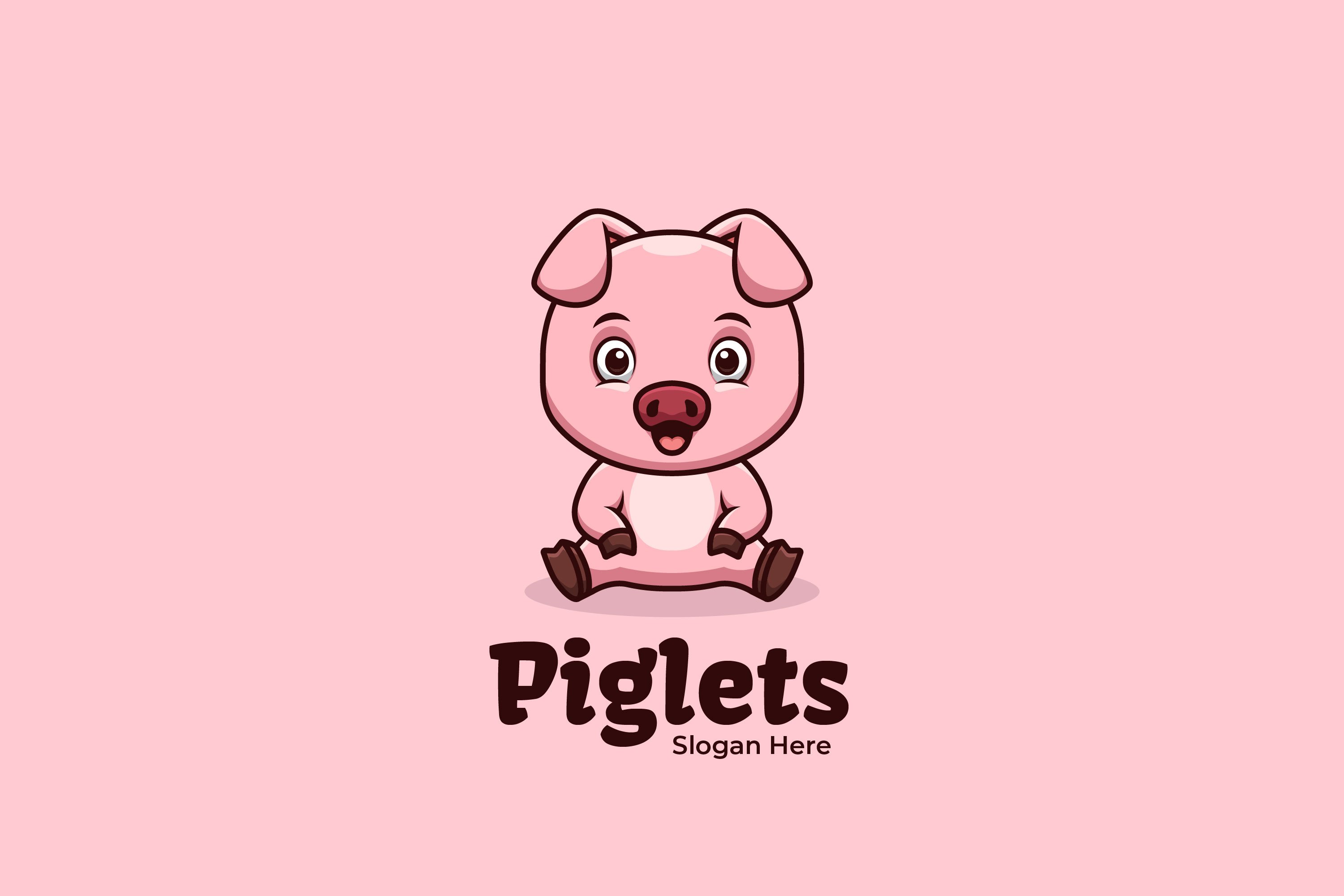 Piglets Cute Logo cover image.