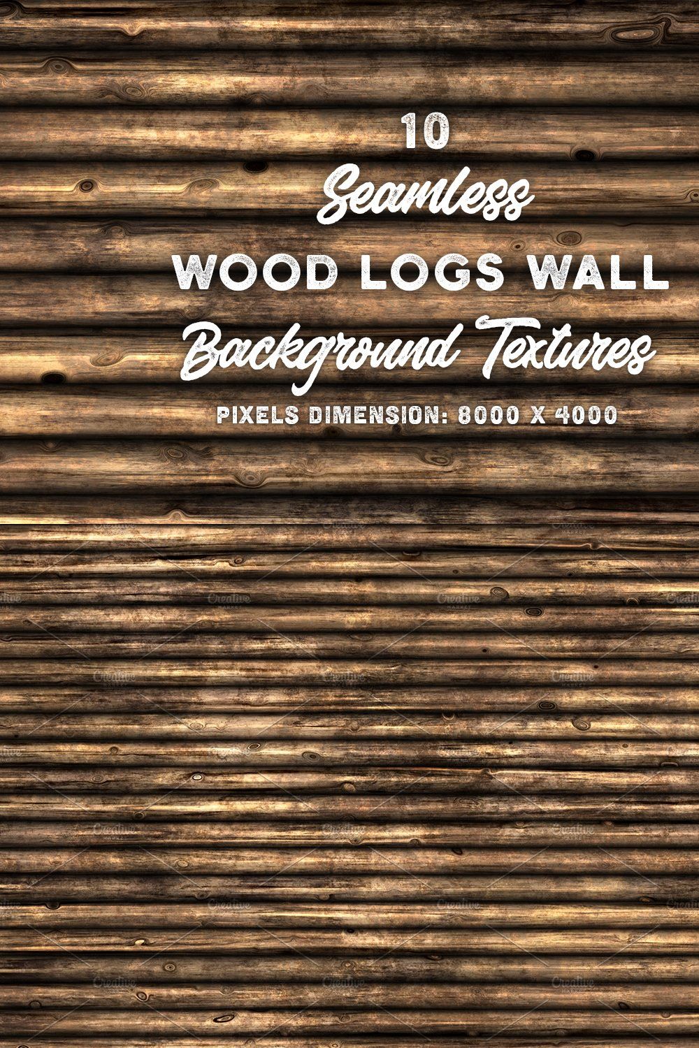 10 Wood Logs Wall Background Texture pinterest preview image.