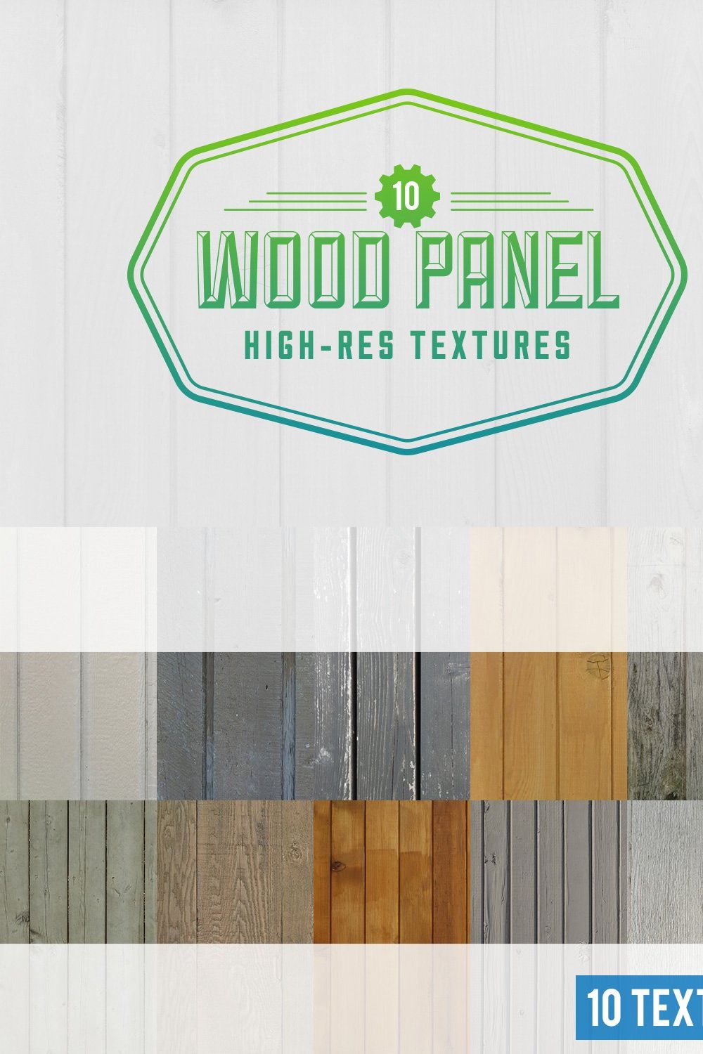 10 Wood Panel Texture Pack pinterest preview image.