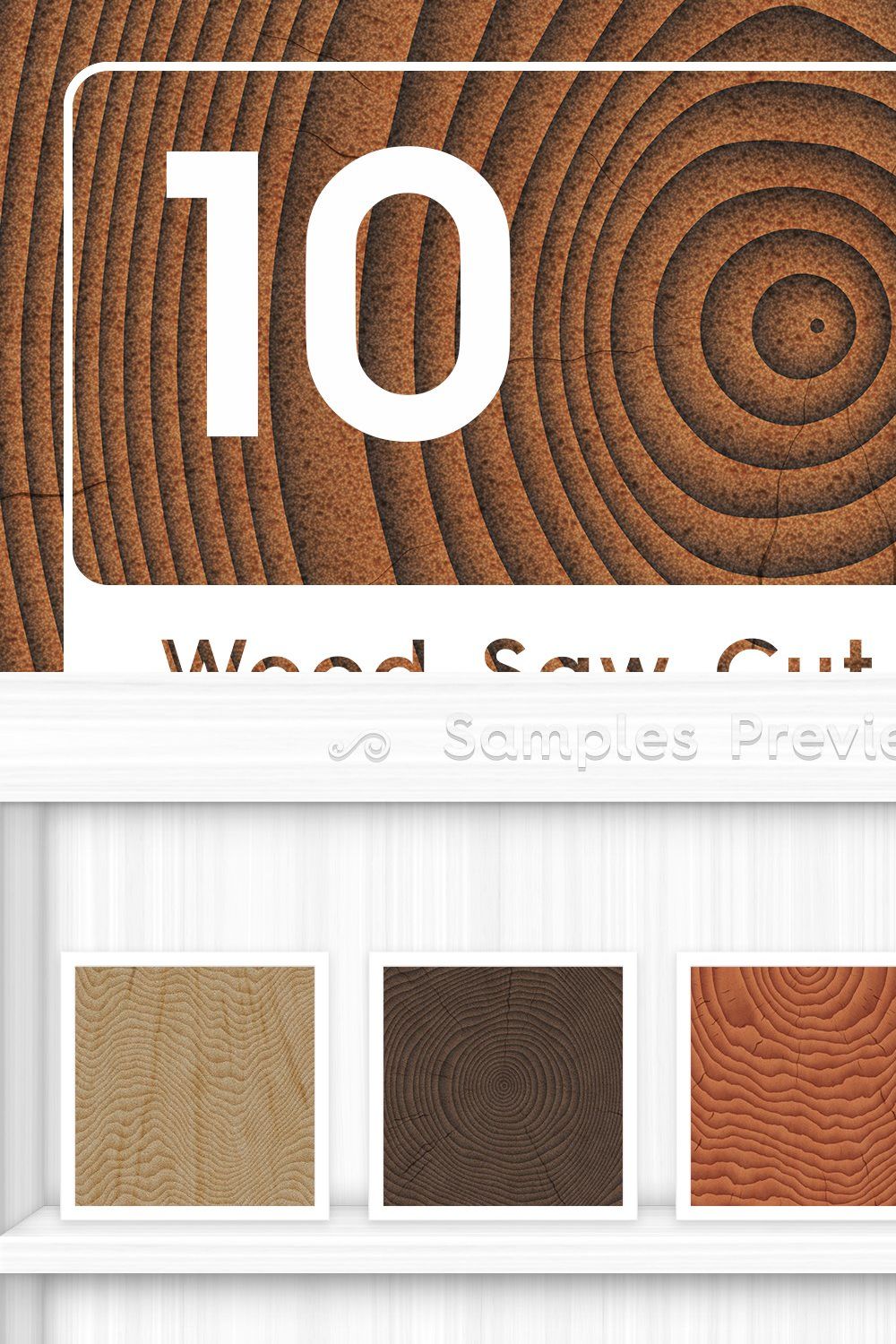 10 Wood Saw Cut Background Textures pinterest preview image.