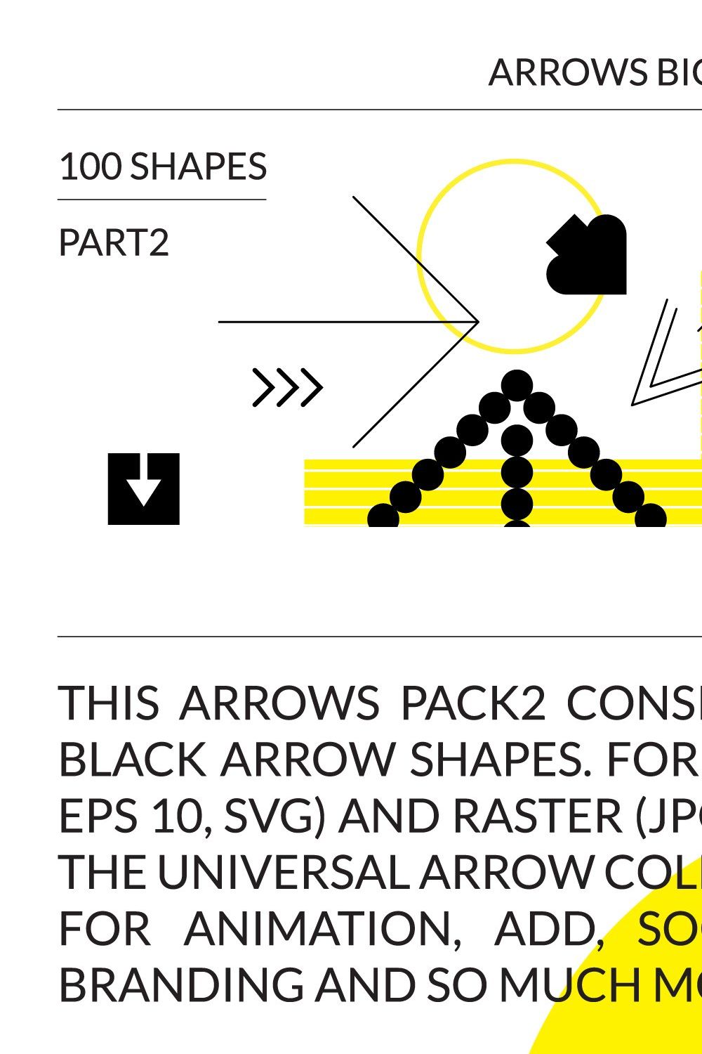 100 Arrows Set. Part2 pinterest preview image.