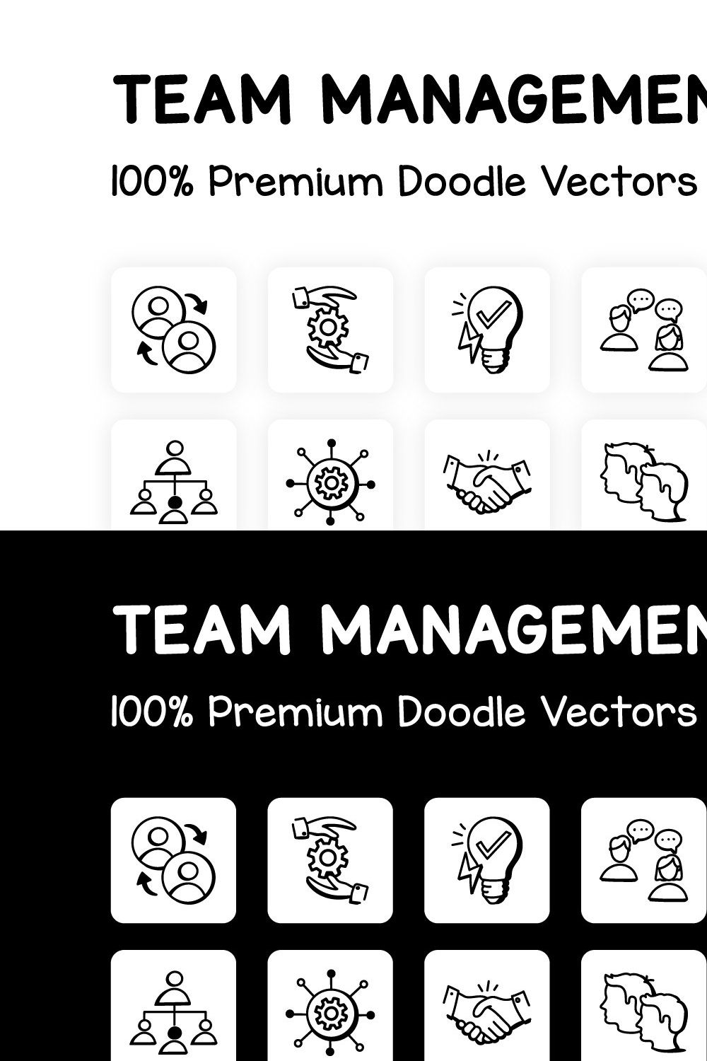 100 Management Team Icon Vectors pinterest preview image.