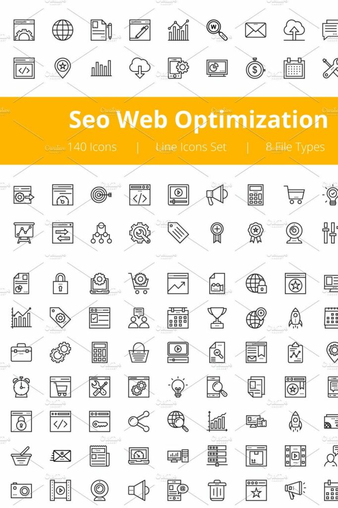 125+ Seo Web Optimization Line Icons – MasterBundles