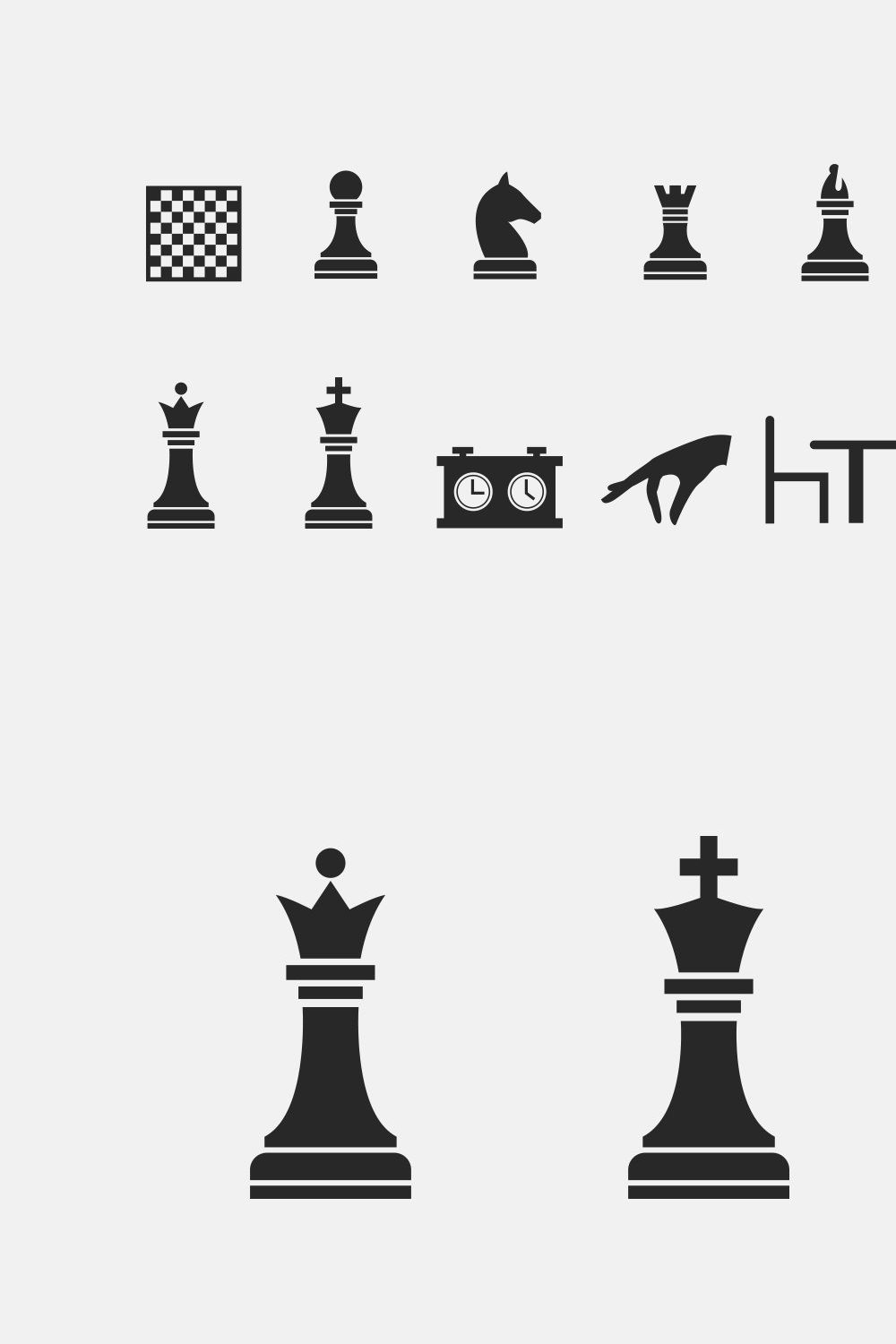 15 Chess Icons pinterest preview image.