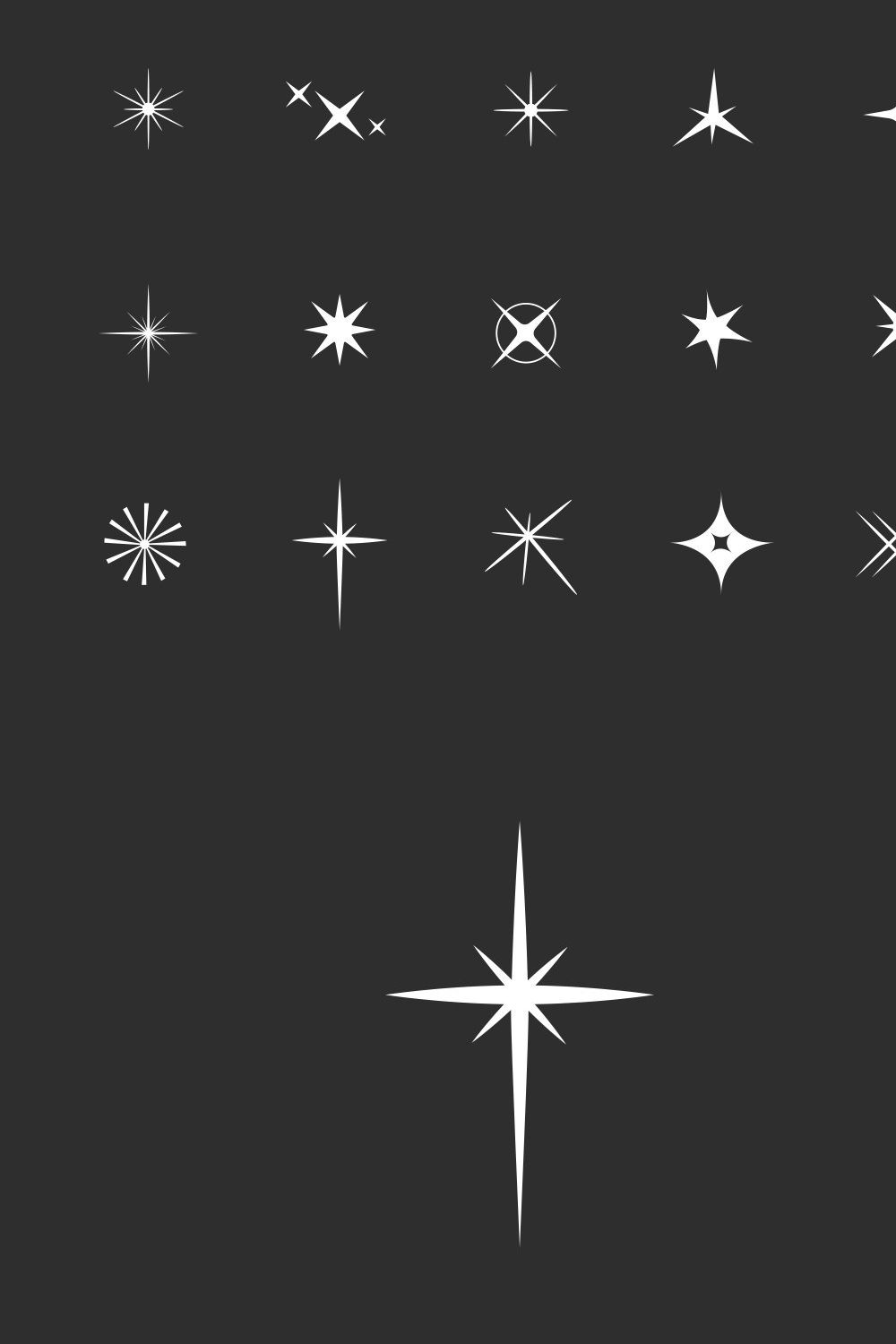 15 Sparkle Light Icons pinterest preview image.