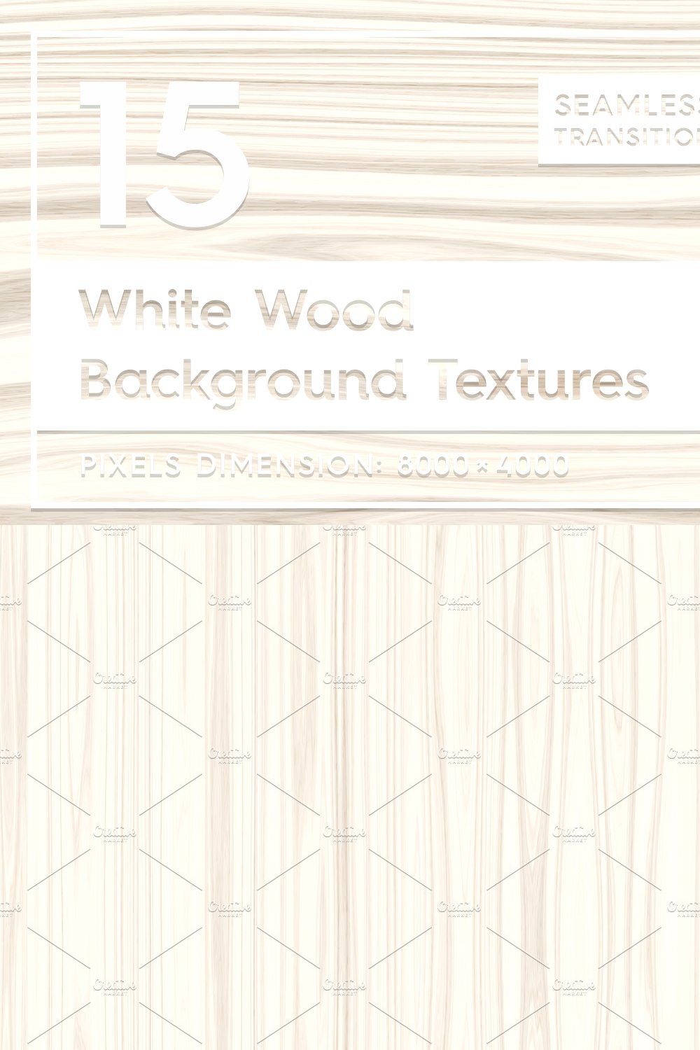 15 White Wood Background Textures pinterest preview image.