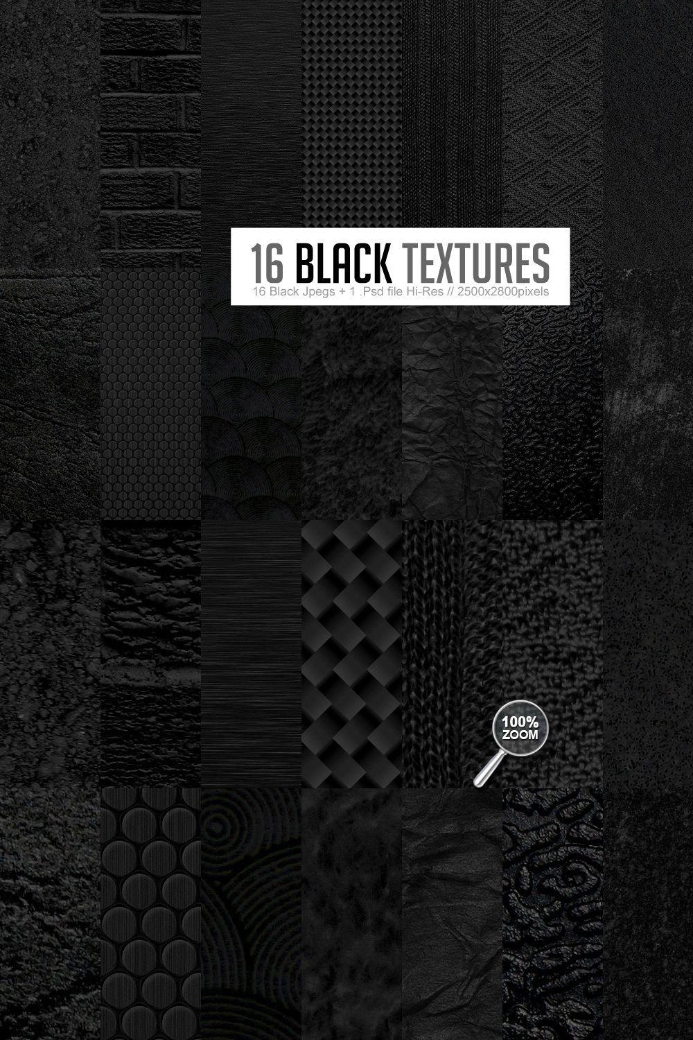 16 BLACK Textures – MasterBundles