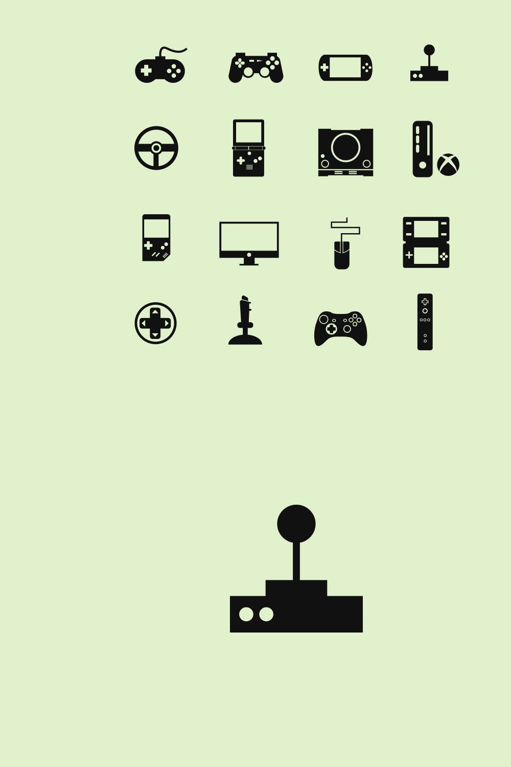 16 Game Console Icons pinterest preview image.