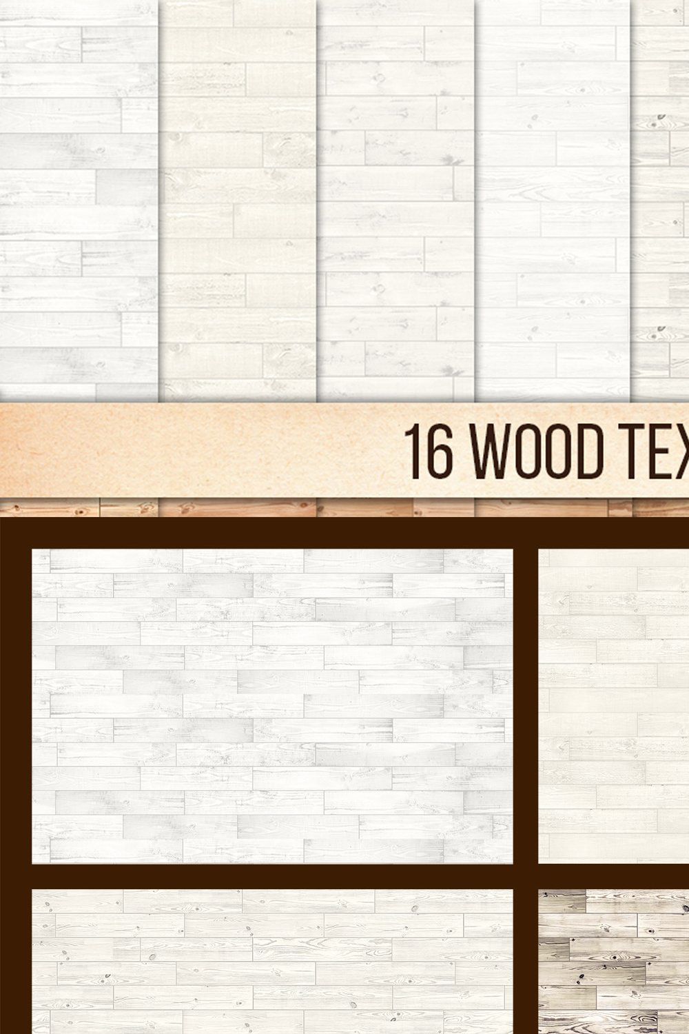 16 Wooden Background Textures Pack pinterest preview image.