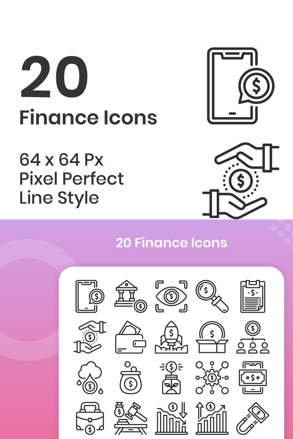 20 Finance - Line pinterest preview image.