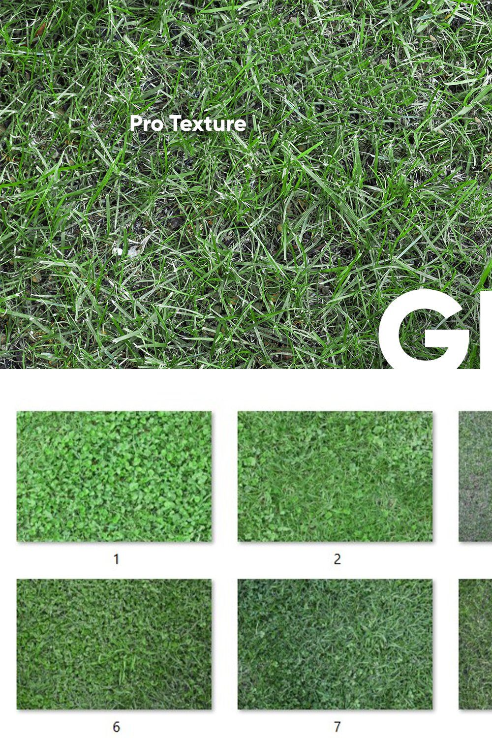20 Grass Textures HQ pinterest preview image.