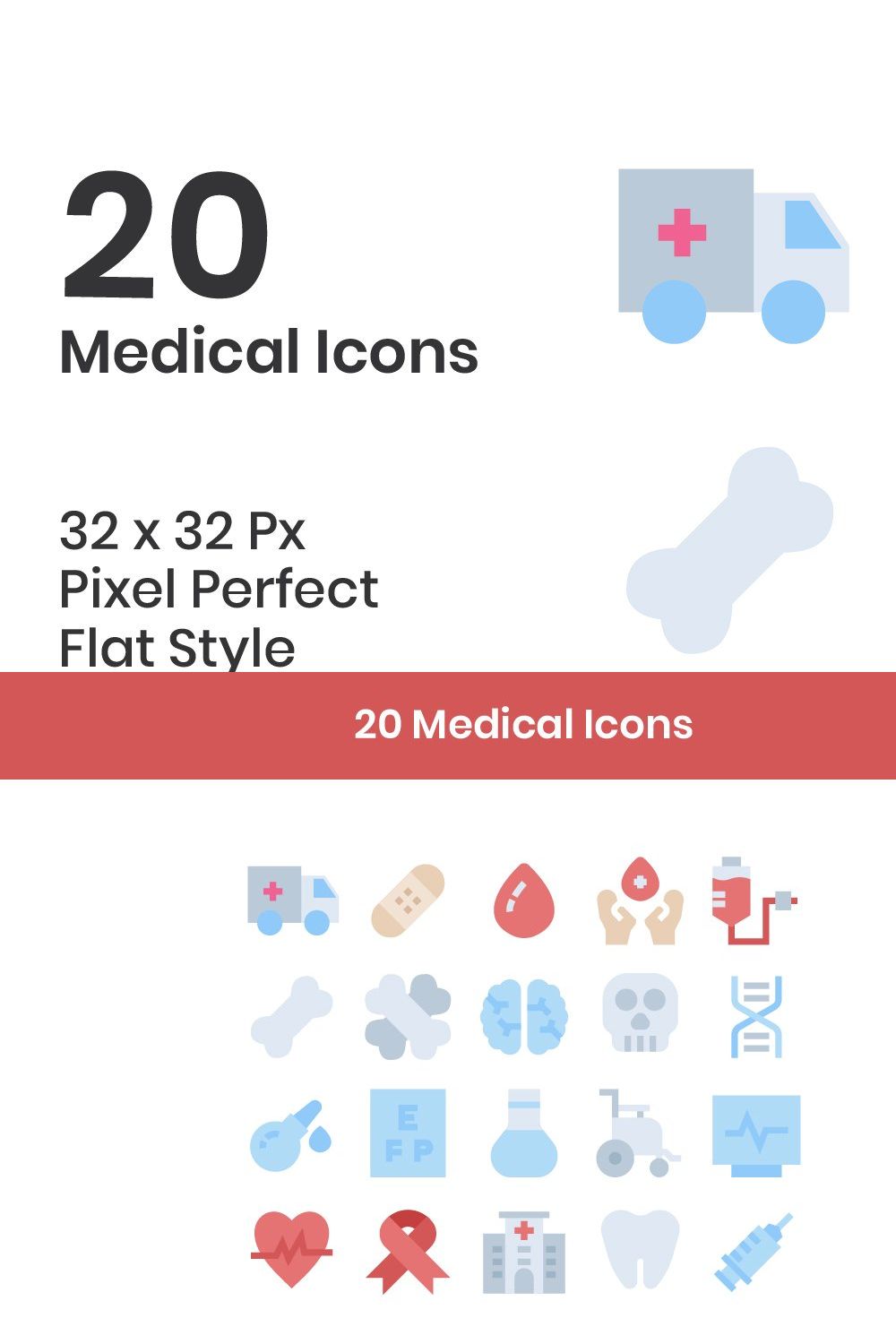 20 Medical - Flat pinterest preview image.