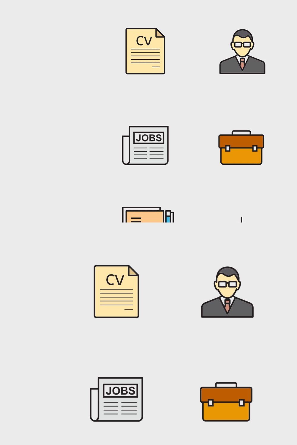 20 Recruitment Icons pinterest preview image.