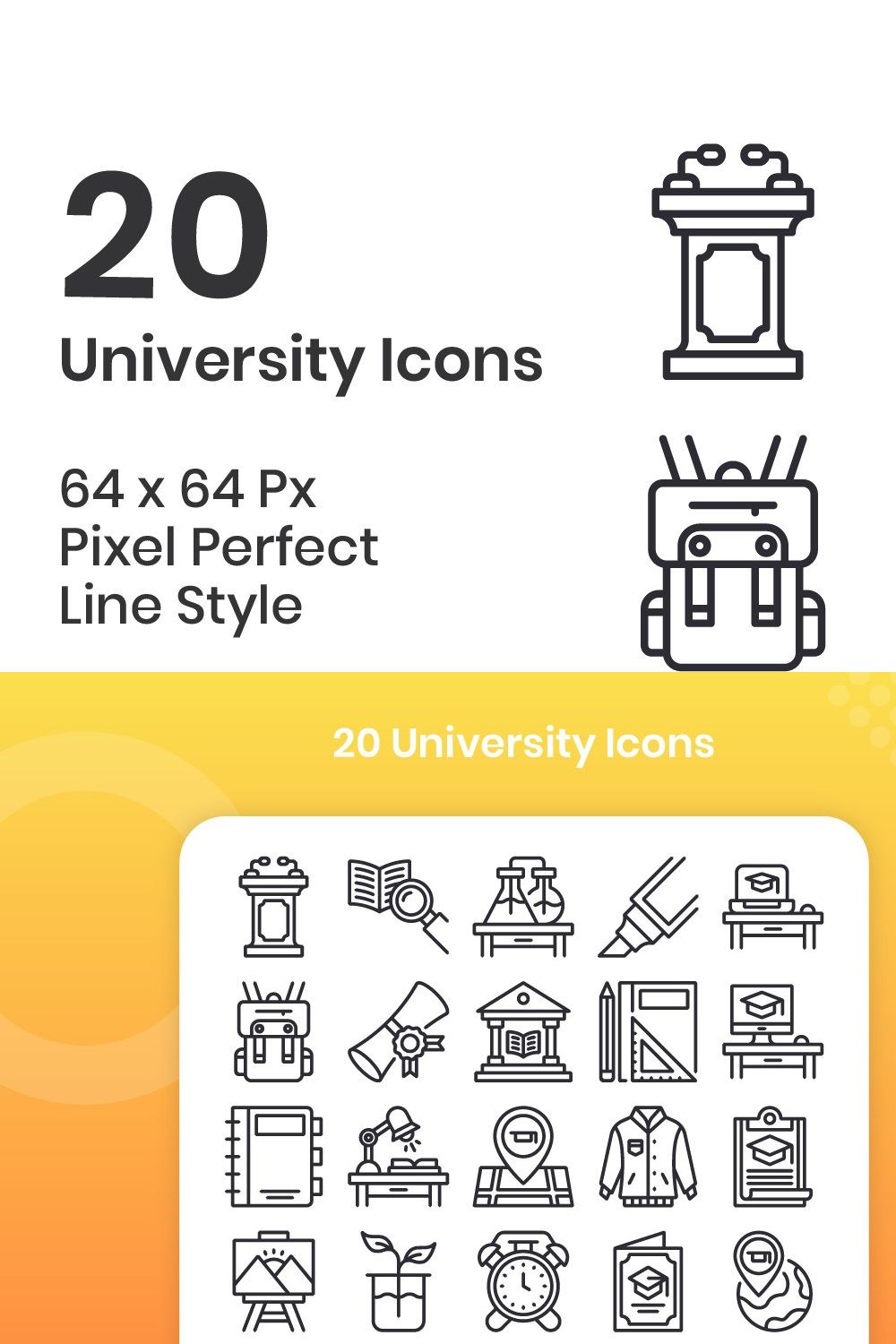 20 University - Line pinterest preview image.