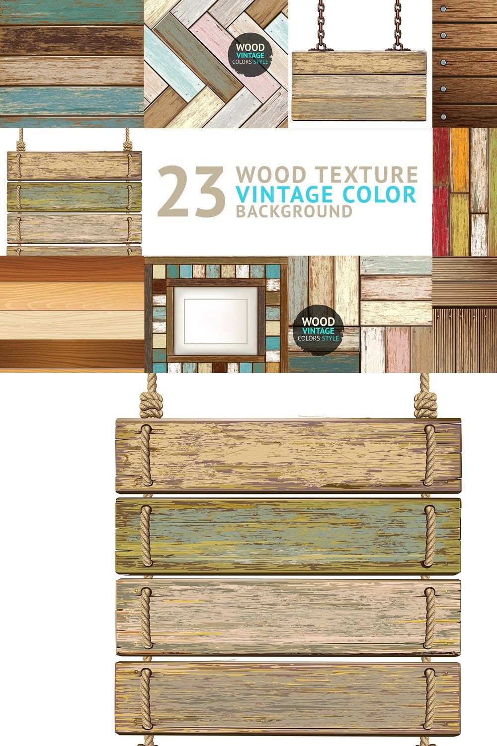 23 Wooden Textures Surfaces. pinterest preview image.
