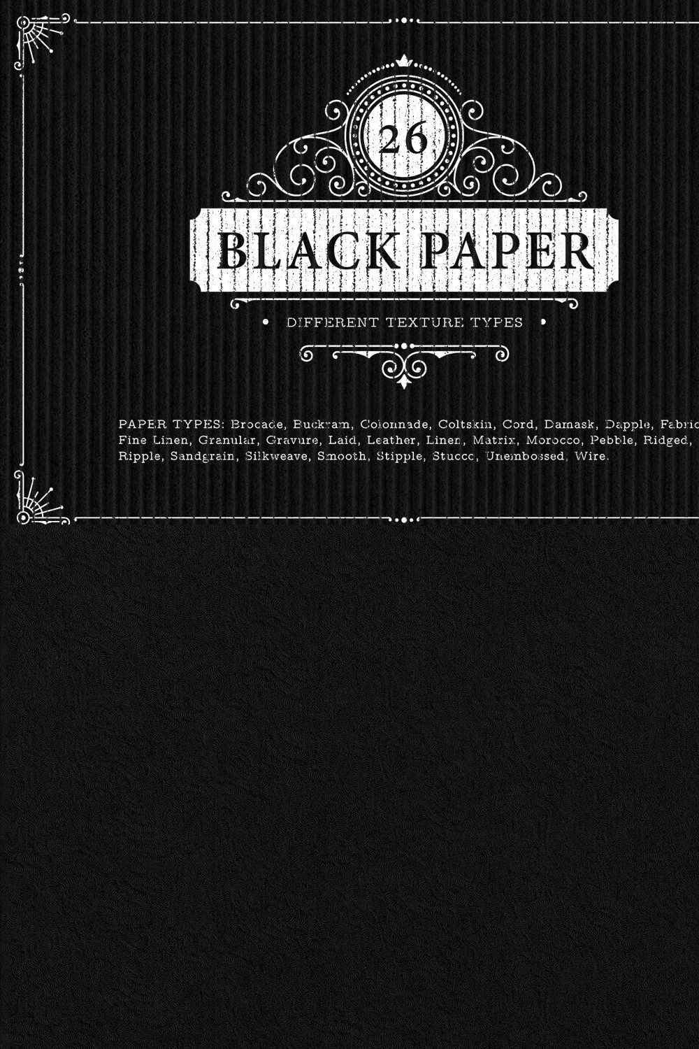 26 Black Paper Texture Backgrounds pinterest preview image.