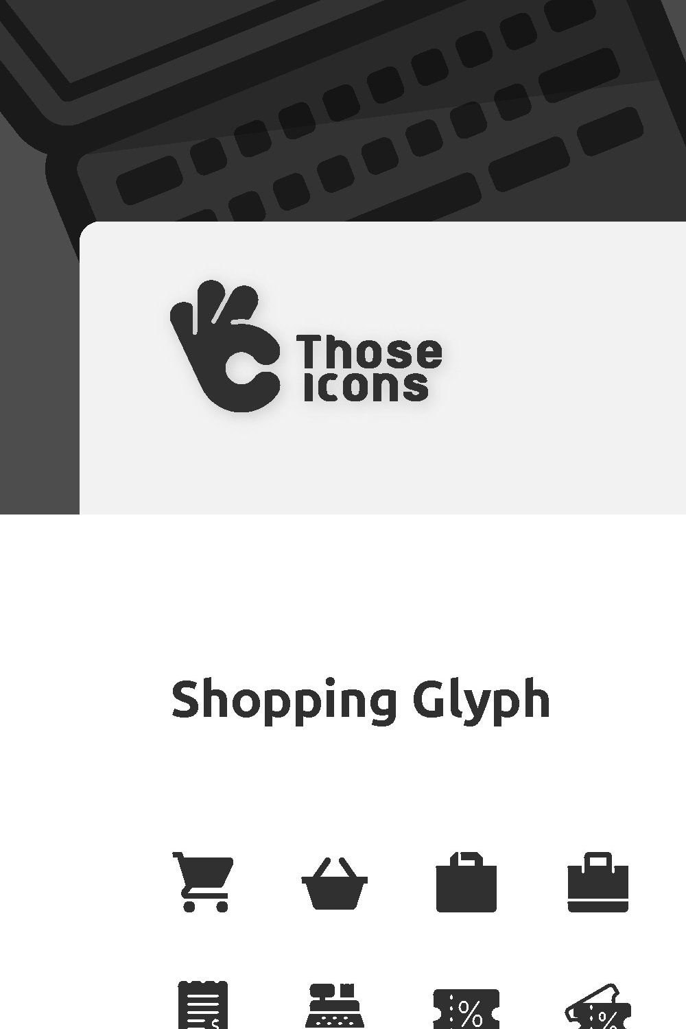26 Shopping Vector Glyph Icon pinterest preview image.