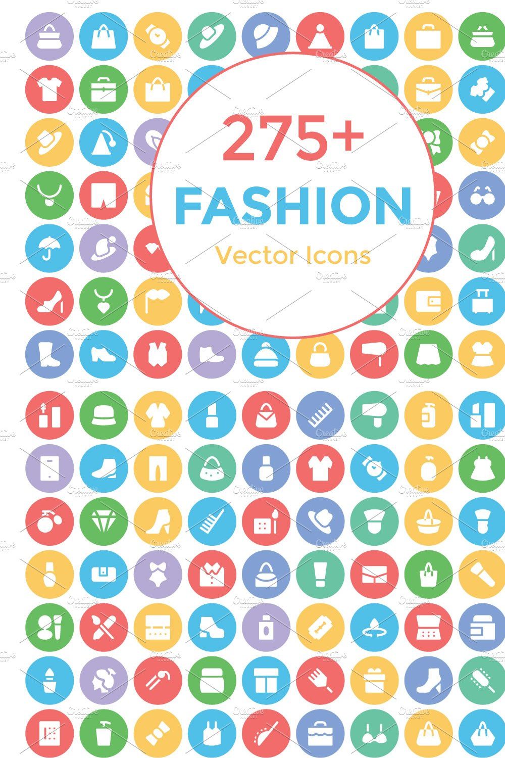 275+ Fashion Vector Icons pinterest preview image.