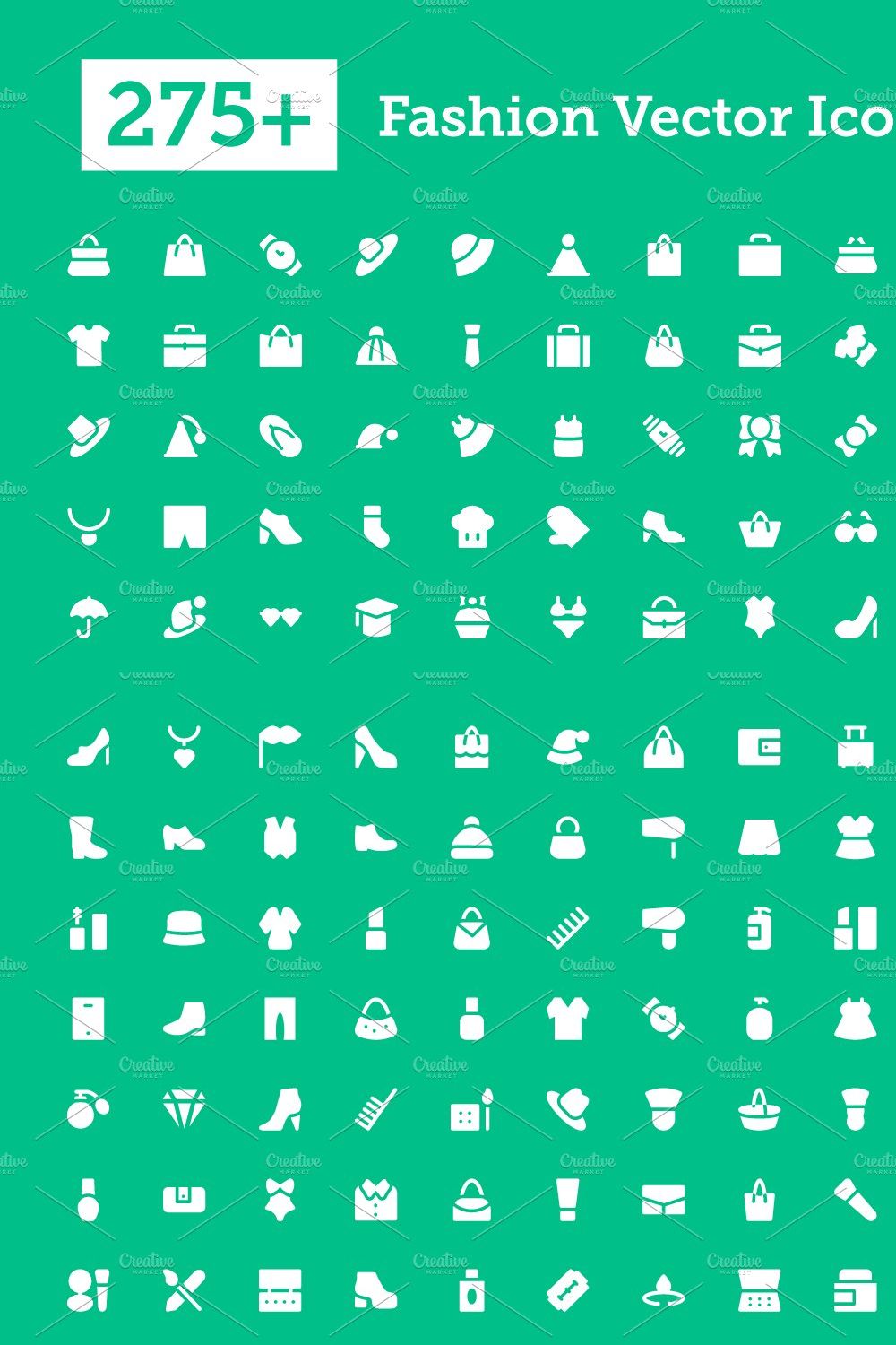 275+ Fashion Vector Icons pinterest preview image.