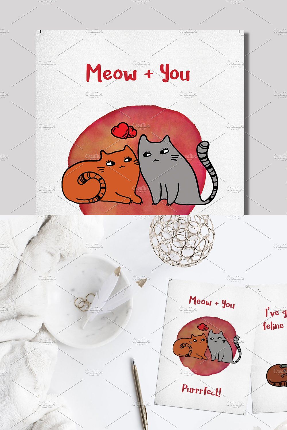 3 Valentine's Greeting Cards pinterest preview image.