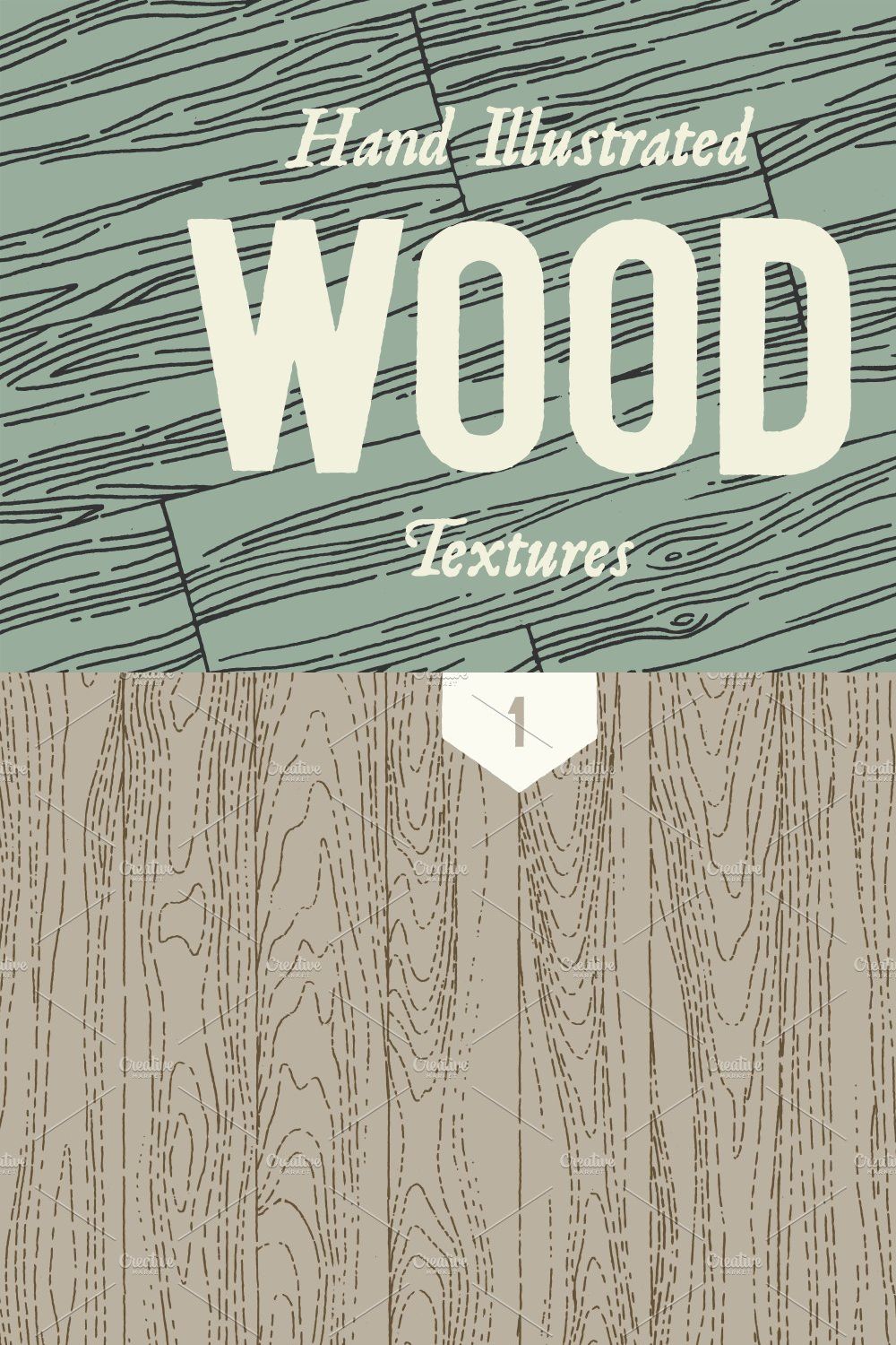 3 Wood Line Patterns - By hand pinterest preview image.