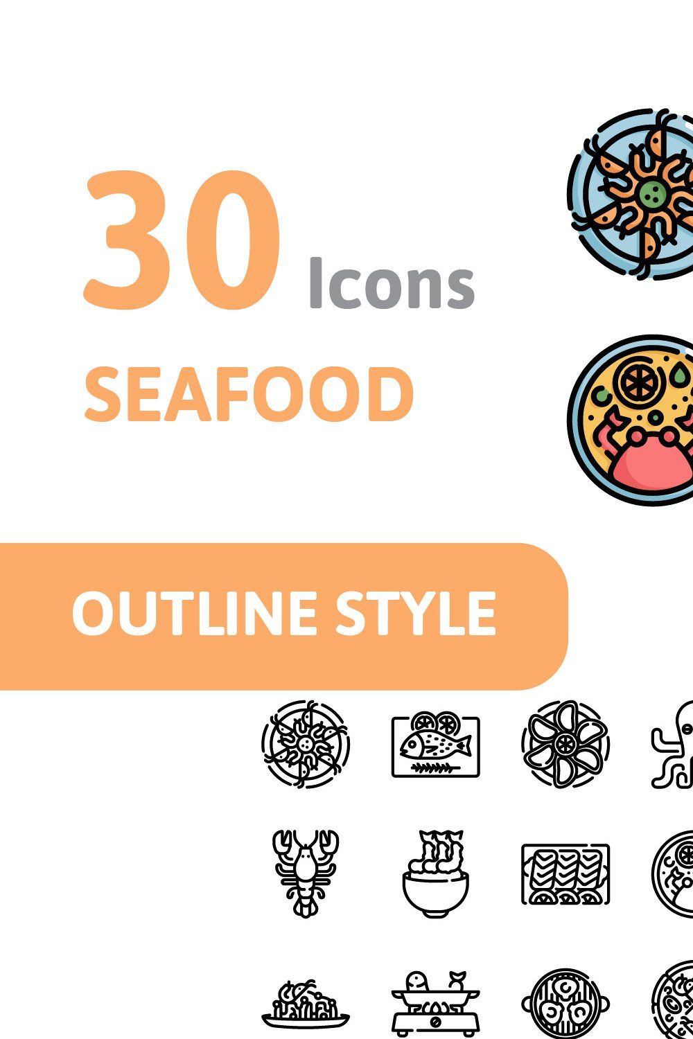 30 Seafood pinterest preview image.