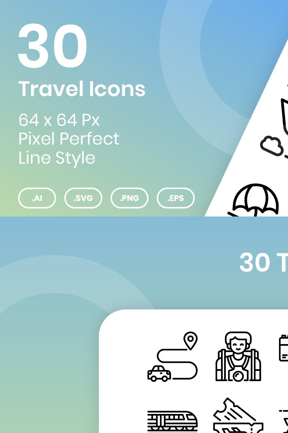 30 Travel - Line pinterest preview image.