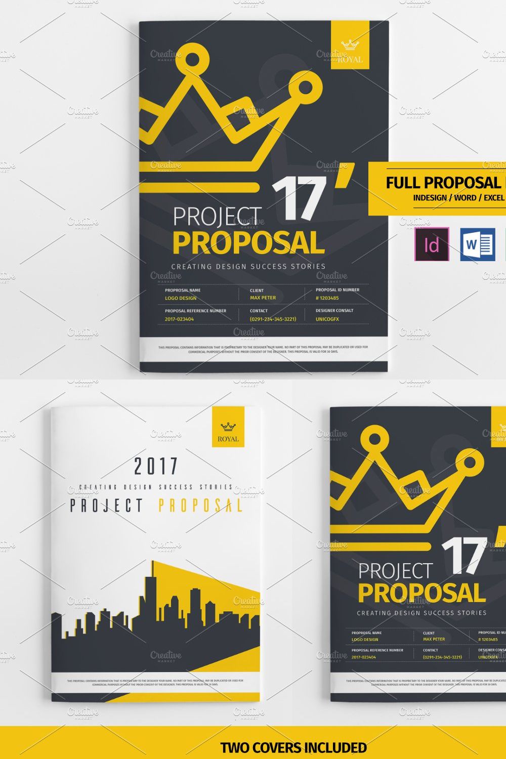 31 Page Full Proposal A4 / US Letter pinterest preview image.