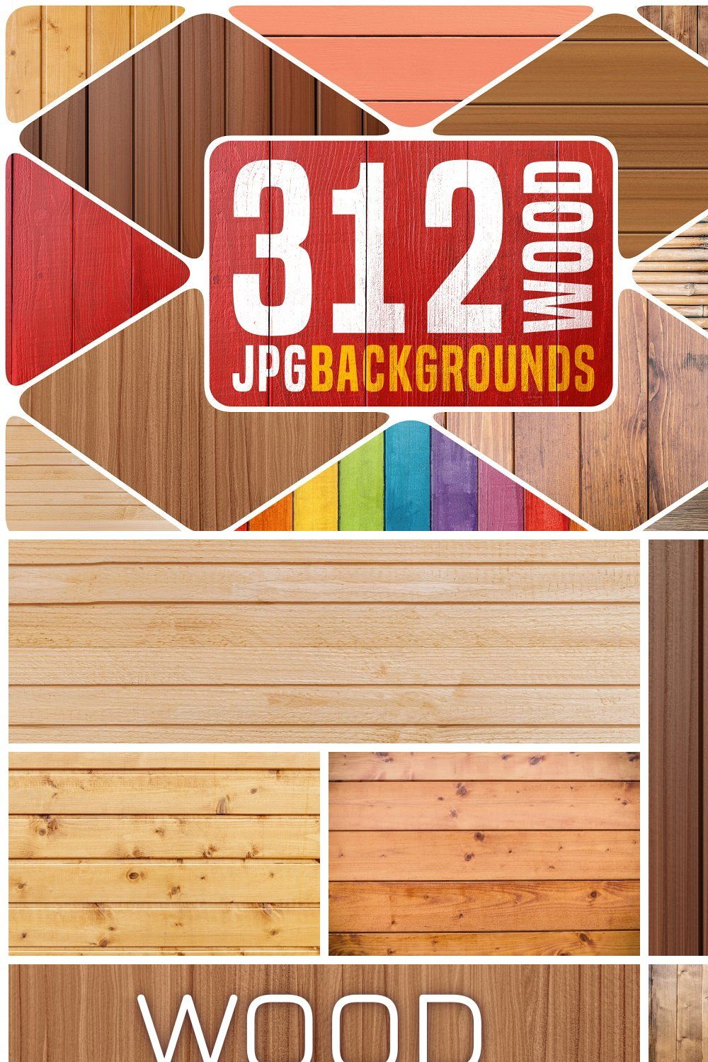 312 Wood Texture Backgrounds pinterest preview image.
