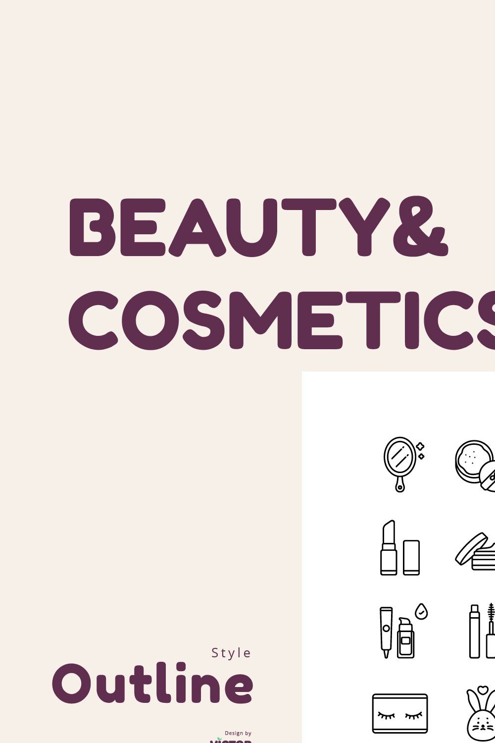 36 Icons - Beauty&Cosmetics pinterest preview image.