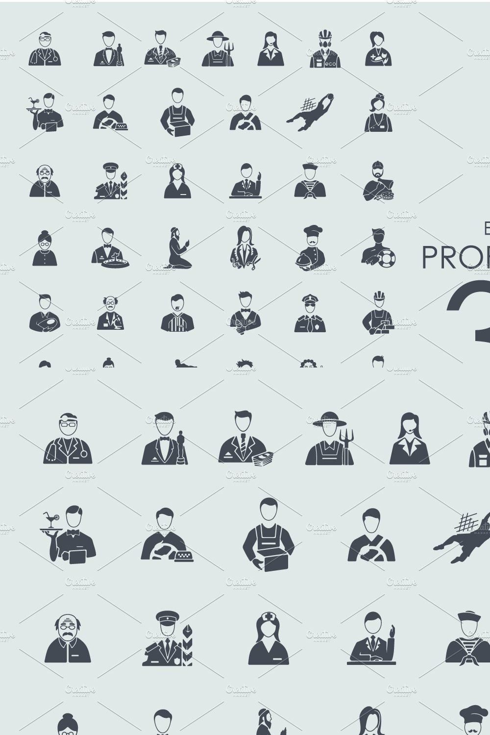 37 professions icons pinterest preview image.