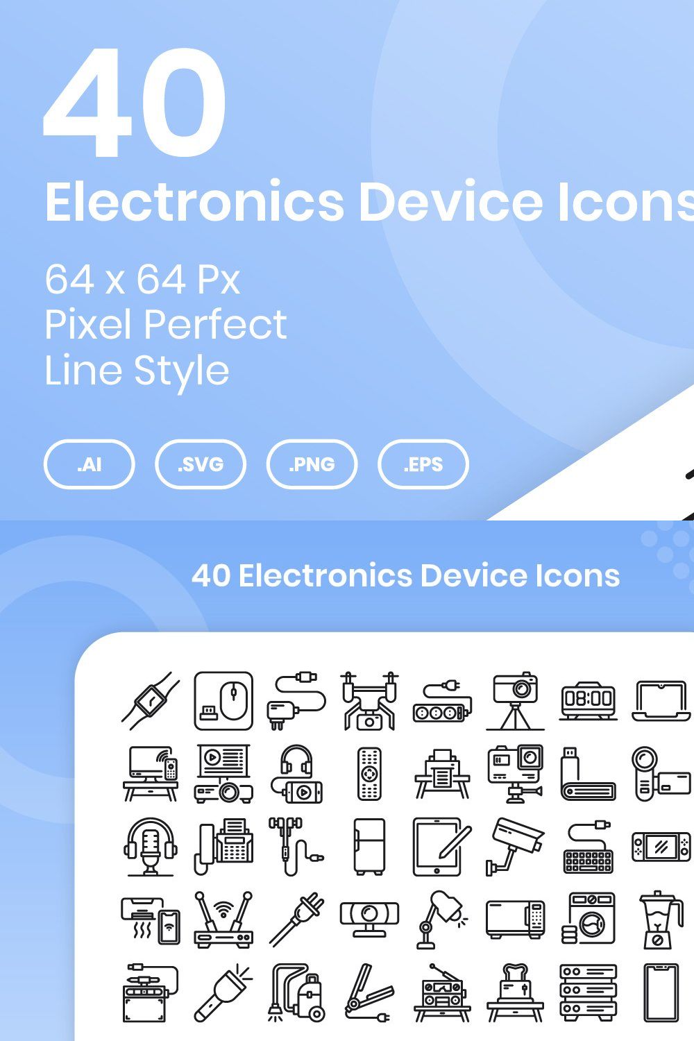 40 Electronic Device - Line pinterest preview image.