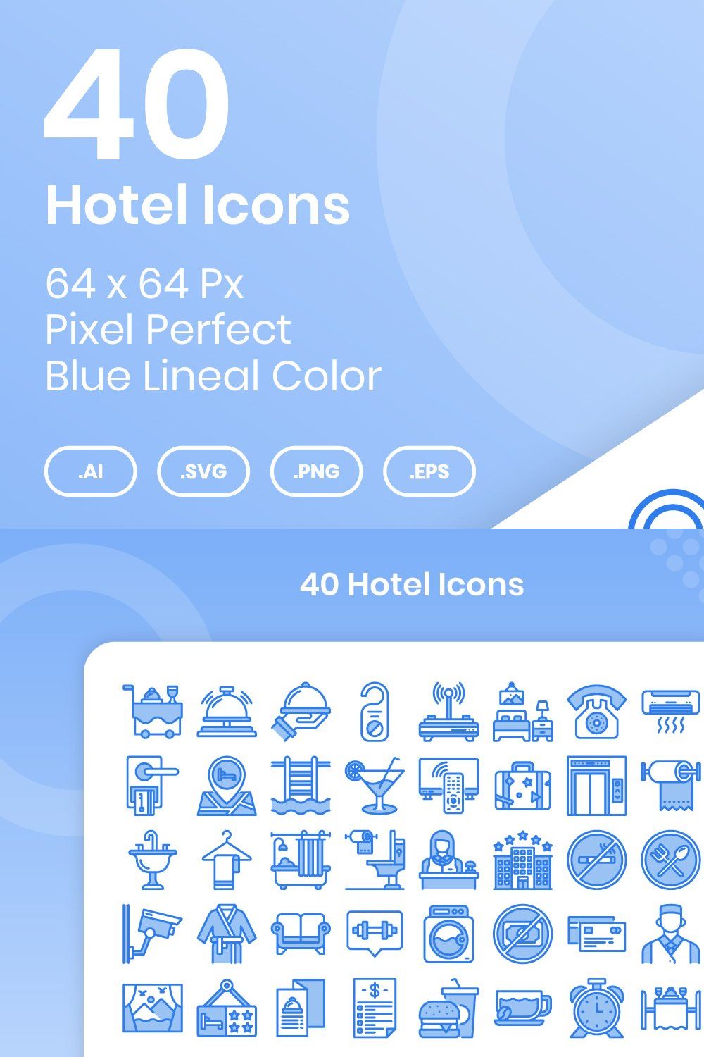 40 Hotel - Lineal Color pinterest preview image.