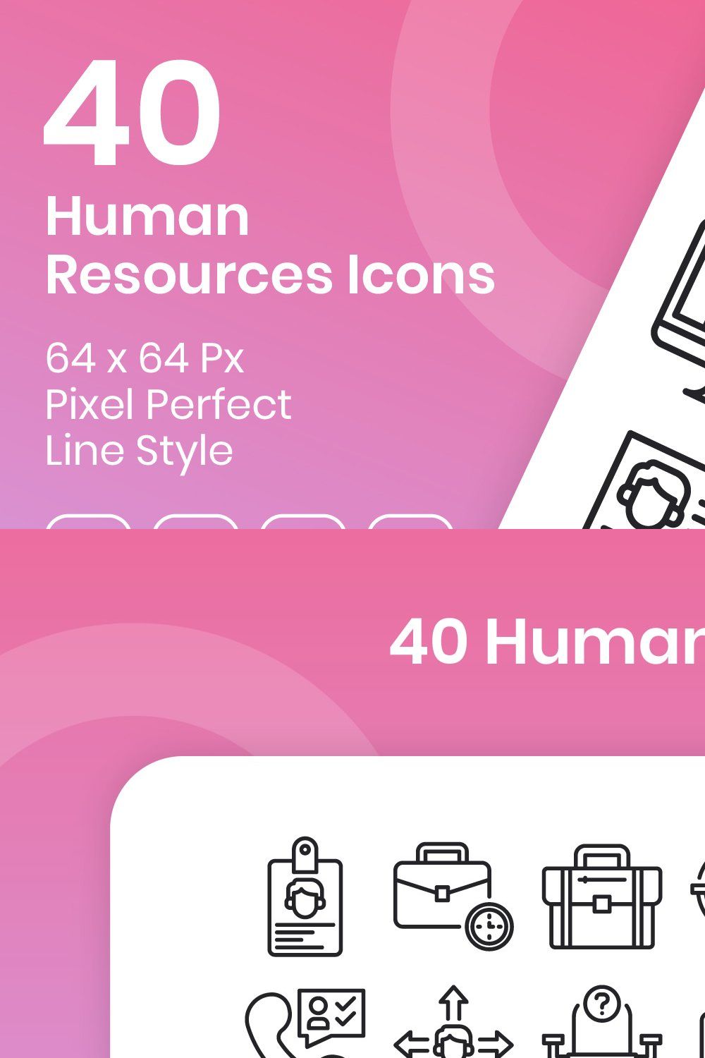 40 Human Resources - Line pinterest preview image.
