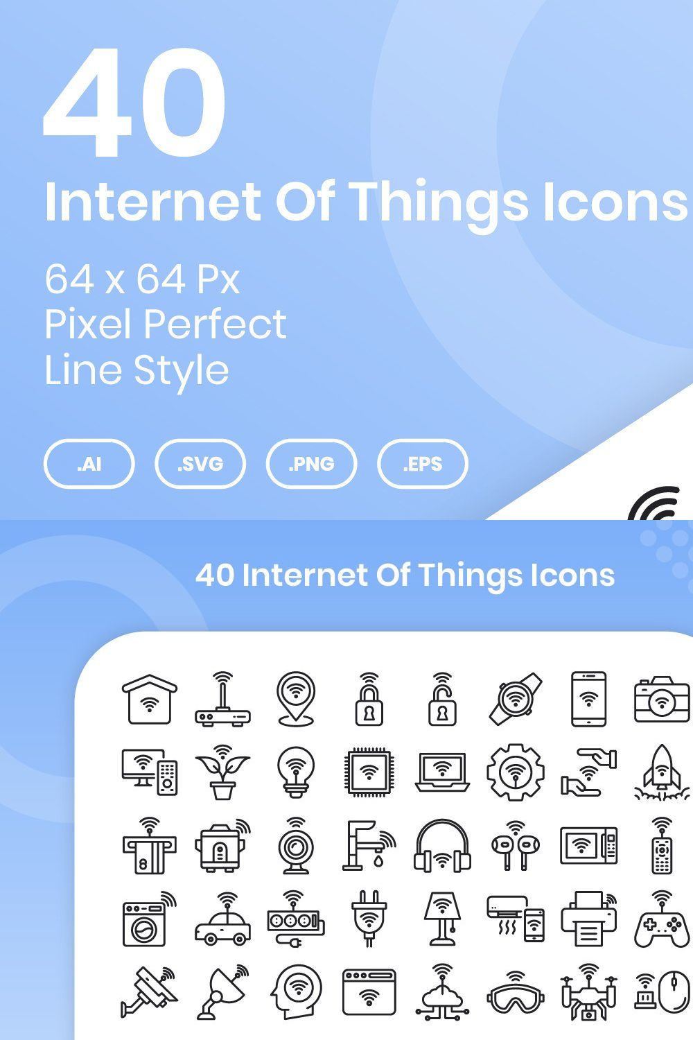 40 Internet Of Things - Line pinterest preview image.