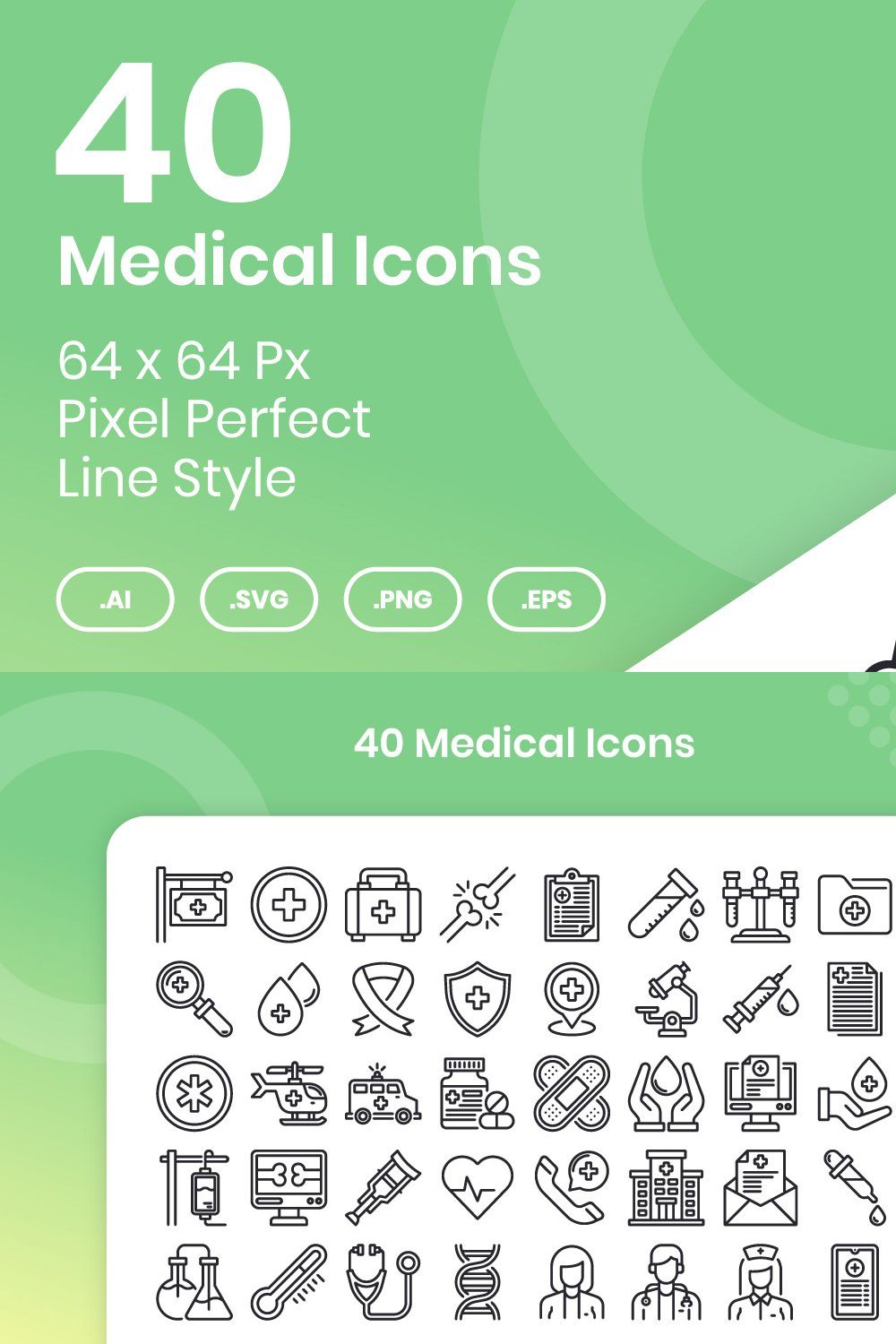 40 Medical - Line pinterest preview image.