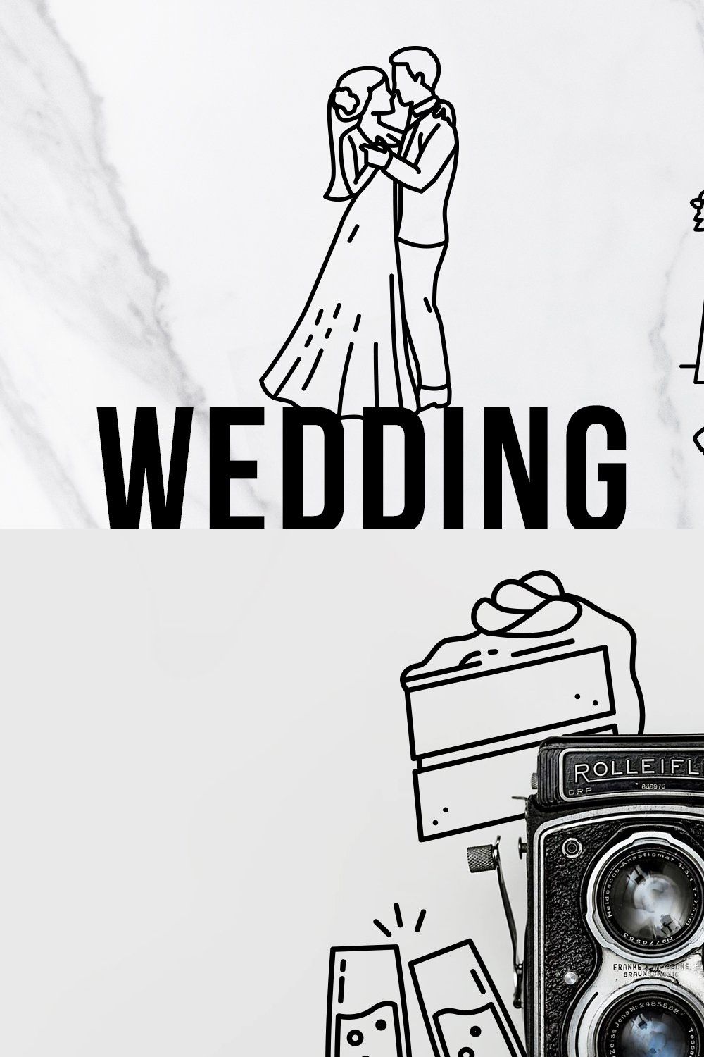 42 Romantic Wedding Icons - Love pinterest preview image.