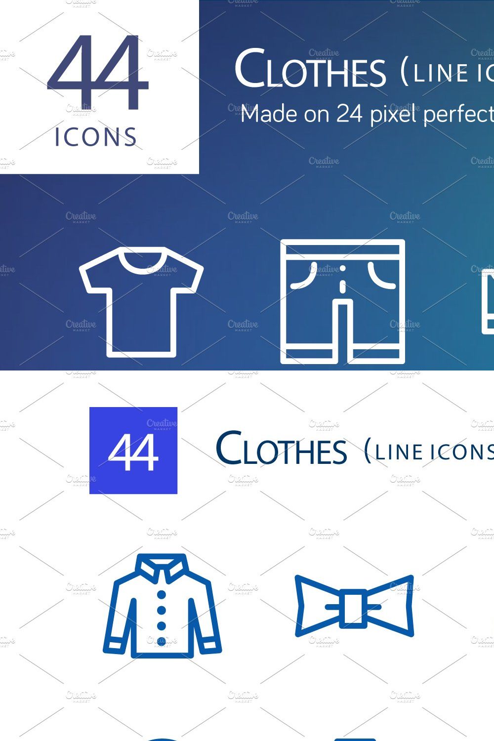44 Clothes Line Icons pinterest preview image.