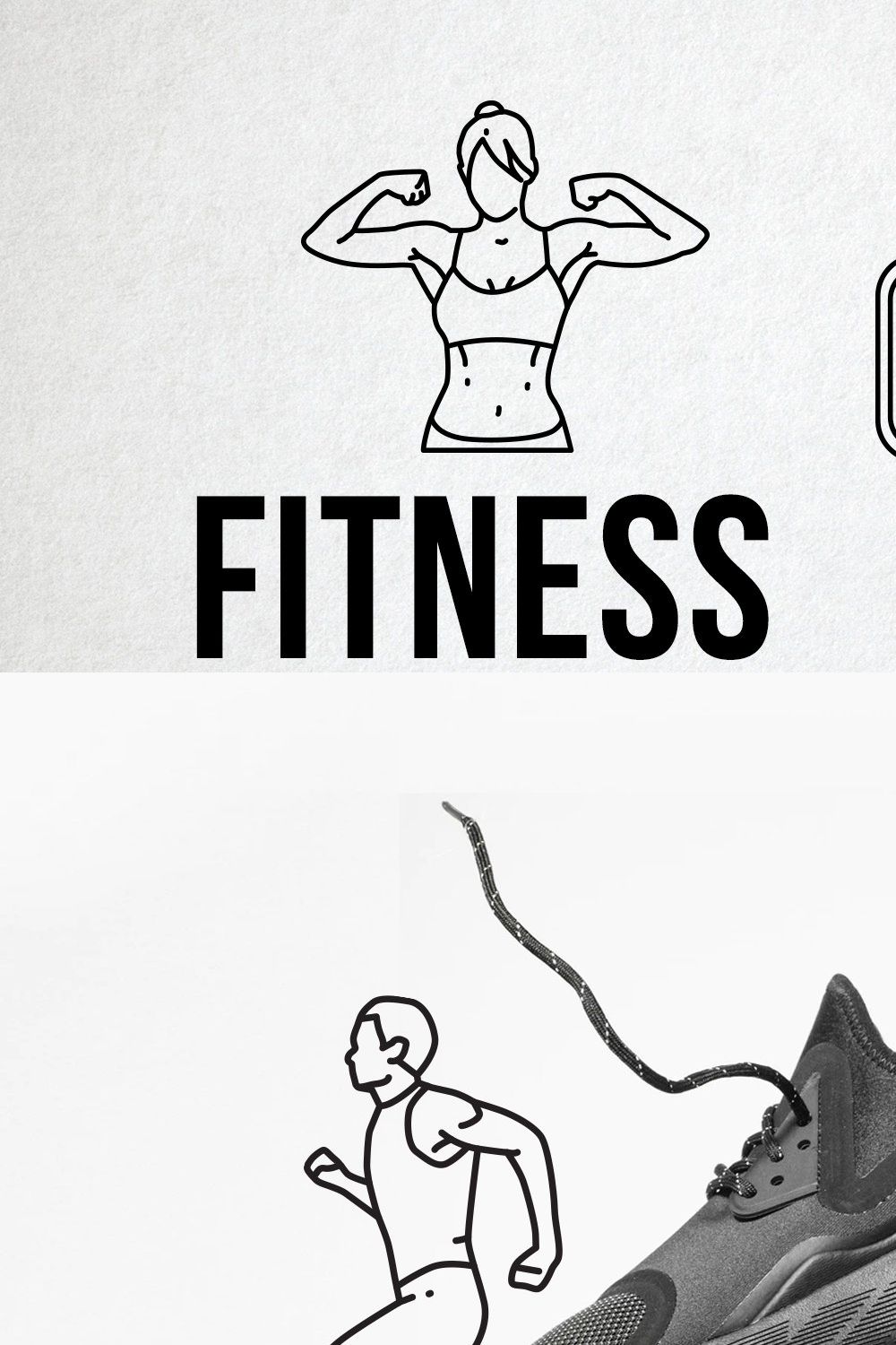 46 Fitness Icons - Exercise, Sports pinterest preview image.