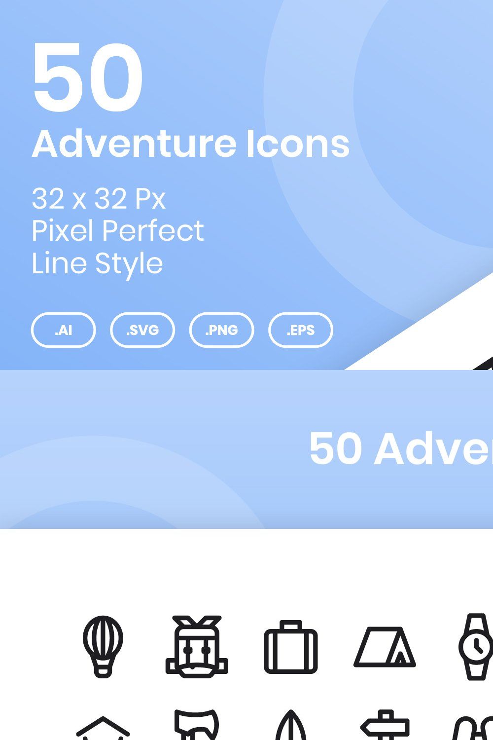 50 Adventure - Line pinterest preview image.