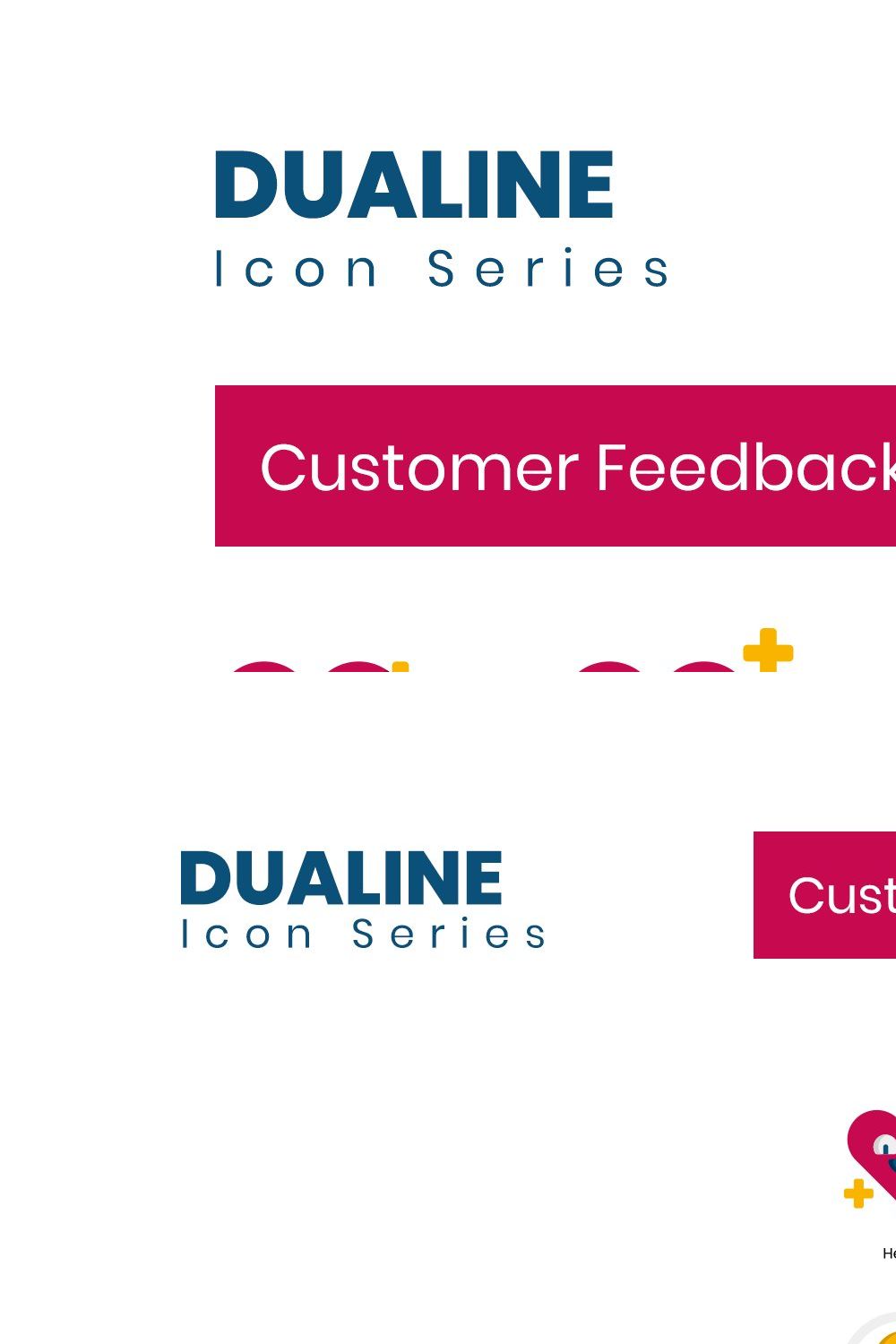 50 Customer Feedback Icons - Dualine pinterest preview image.