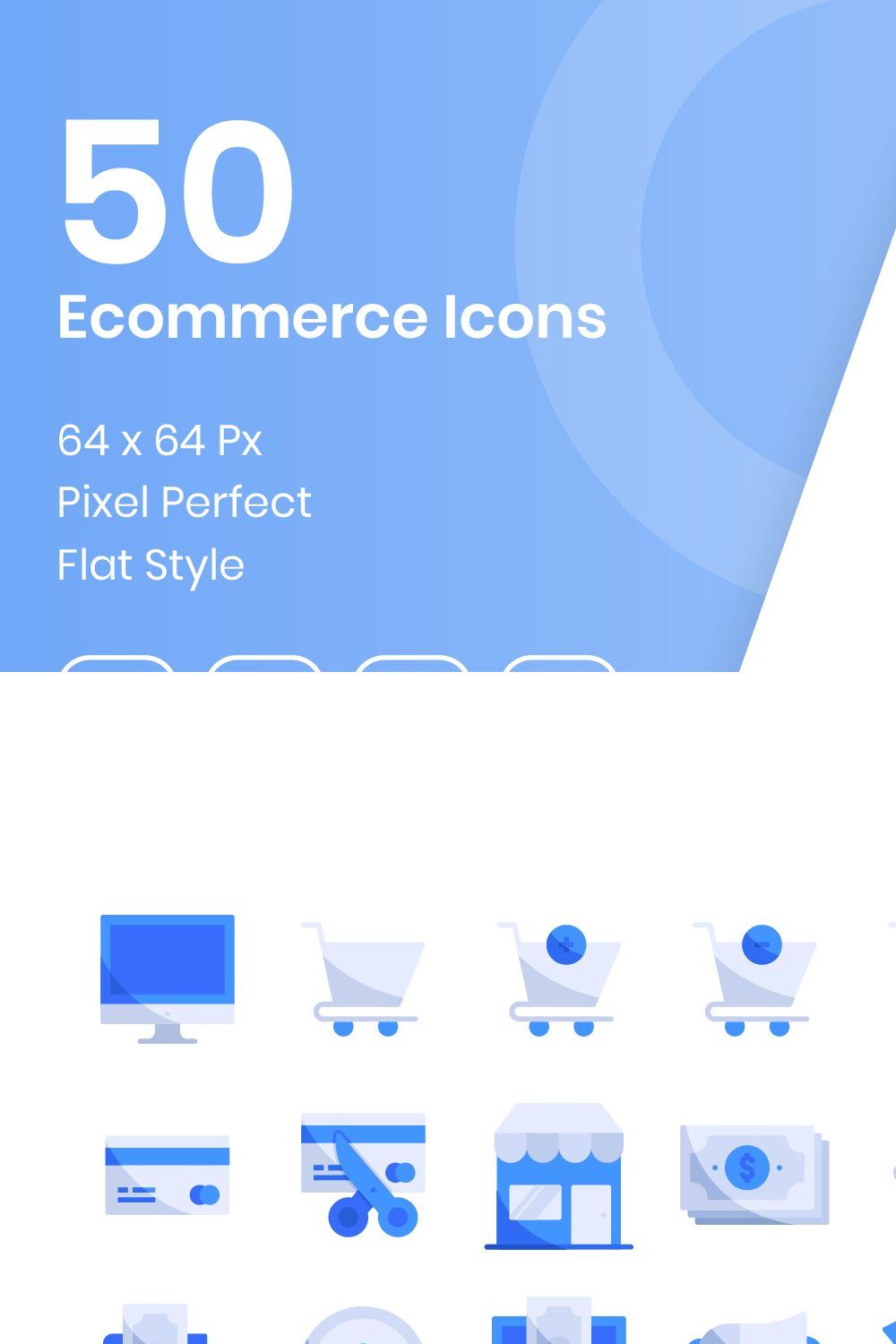 50 Ecommerce - Flat pinterest preview image.