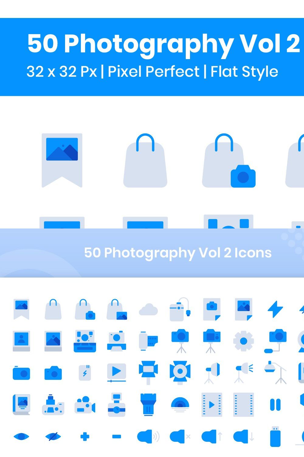 50 Photography Vol 2 - Flat pinterest preview image.