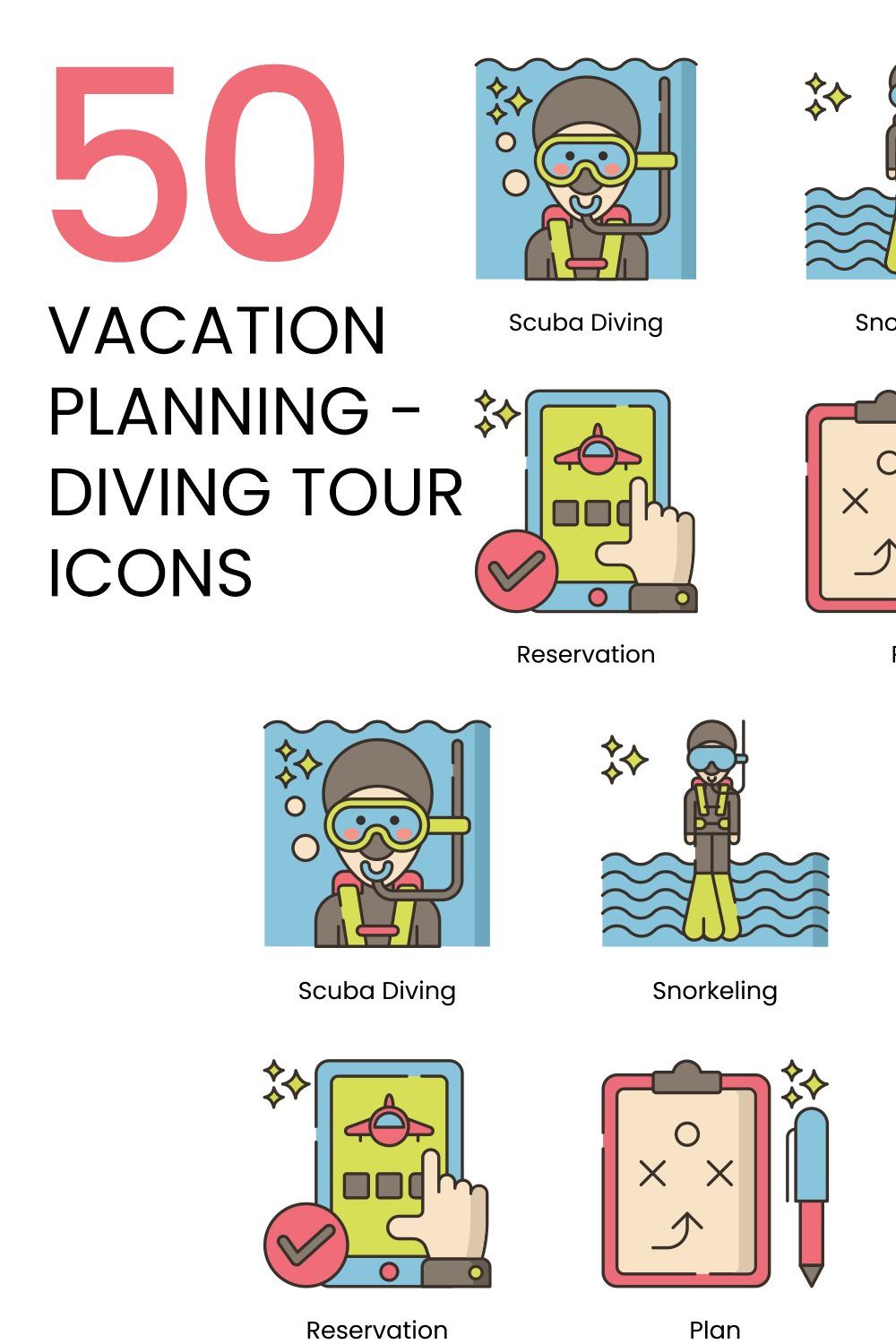 50 Vacation Planning - Diving Tour pinterest preview image.