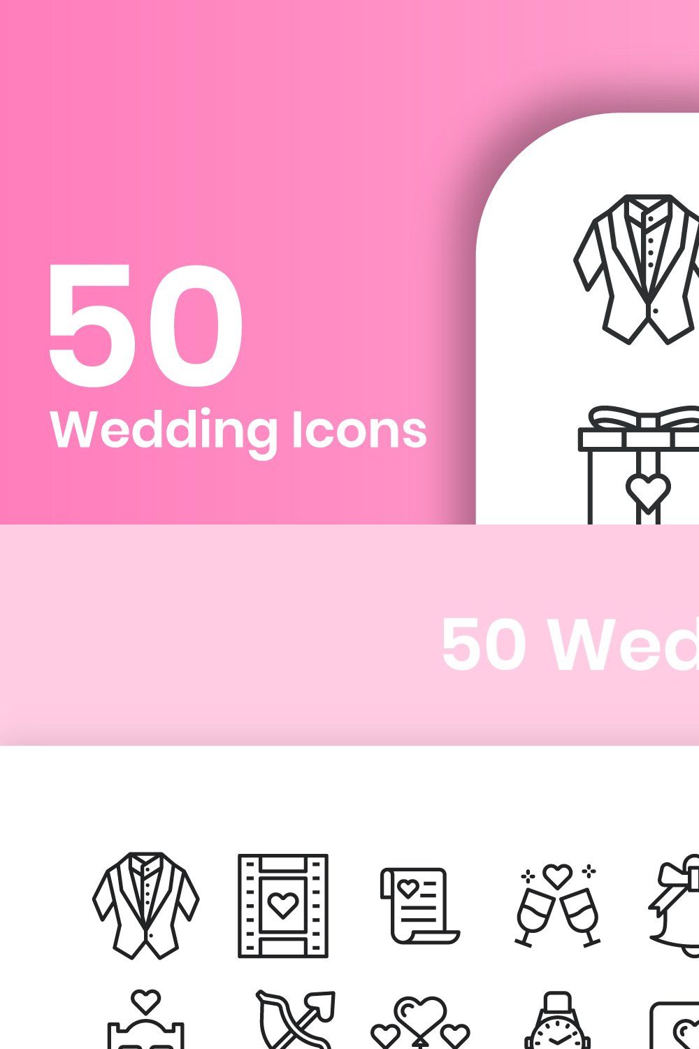 50 Wedding - Line pinterest preview image.
