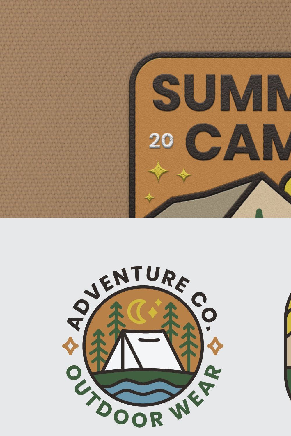 6 Boy Scout Retro Summer Camp Badges pinterest preview image.