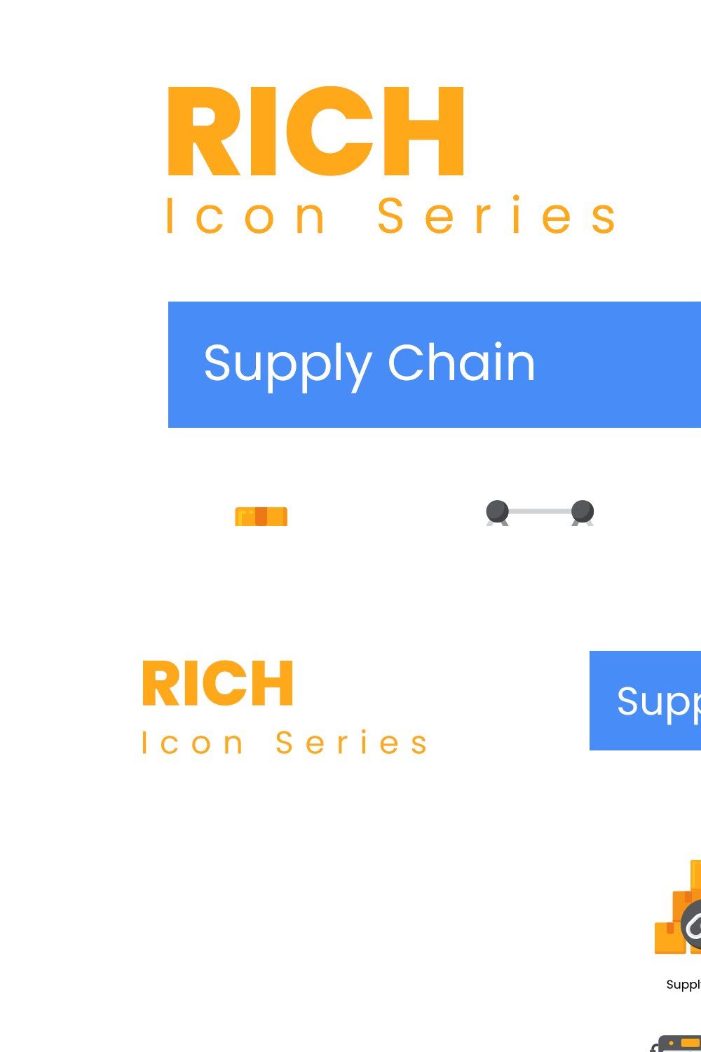 60 Supply Chain Icons - Rich Series pinterest preview image.