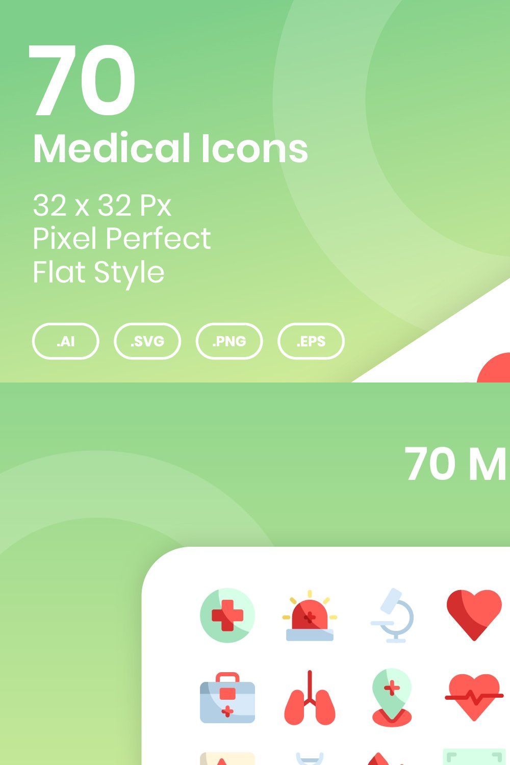 70 Medical - Flat pinterest preview image.