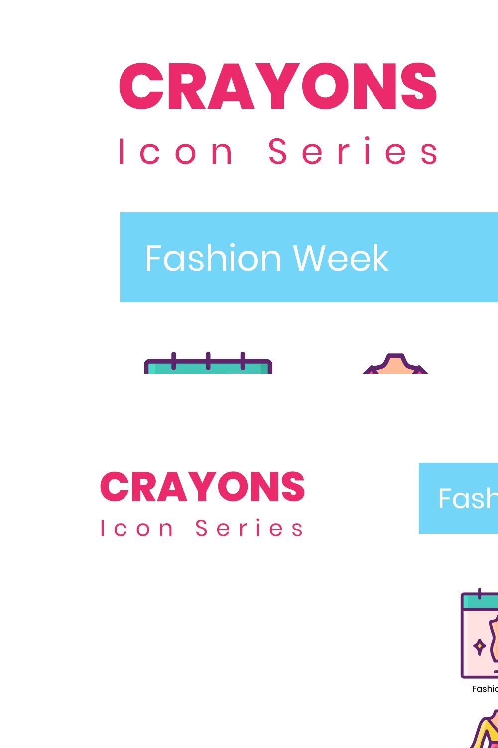 80 Fashion Week Icons | Crayon pinterest preview image.