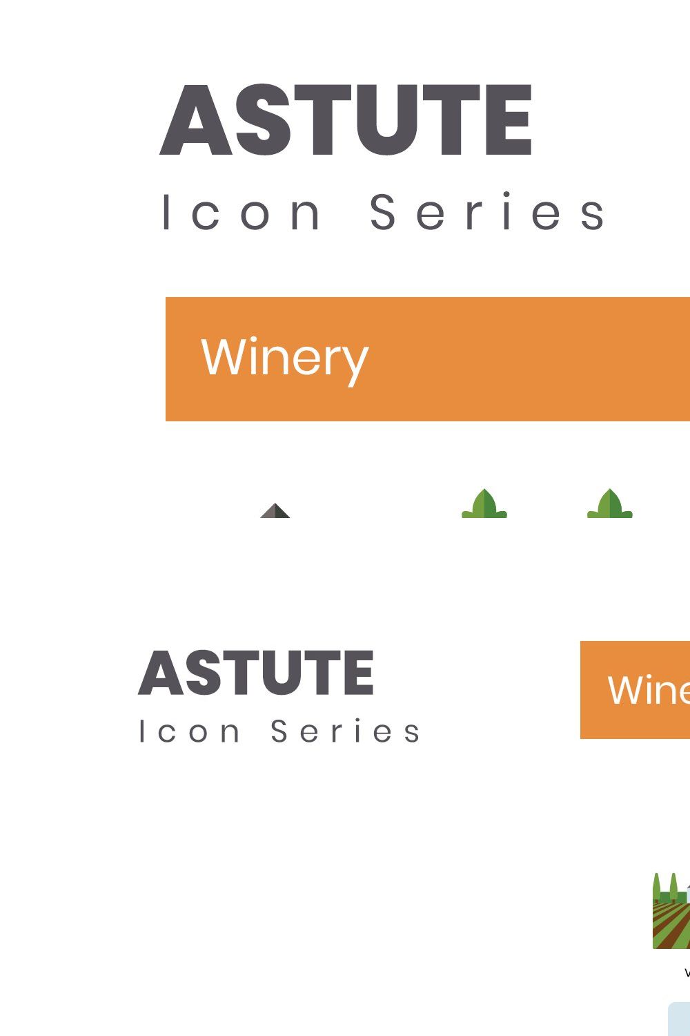 80 Winery Icons - Astute Series pinterest preview image.